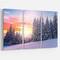 Designart - Winter Sunset in Bulgaria - Landscape Photo Canvas Art Print